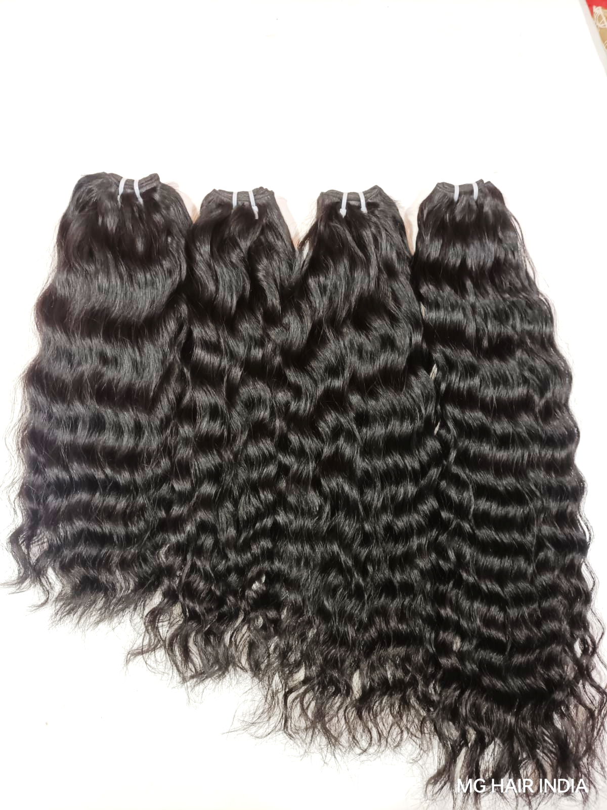 Machine Weft Hair Extension – Big Curl, 1B Natural, 24"