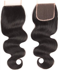 MG Hair 4x5 Lace Closure – Loose Body Wave, 1B Natural Black, 18" - Premium Indian Human Hair Extensions Wholesale Supplier