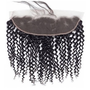 MG Hair HD 13x6 Frontal Lace Closure – Deep Curly, Natural Color, 22" - Premium Indian Human Hair Extensions Wholesale Supplier