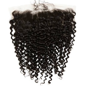 MG Hair HD 13x6 Frontal Lace Closure – Deep Curly, 1B Natural Black, 18" - Premium Indian Human Hair Extensions Wholesale Supplier