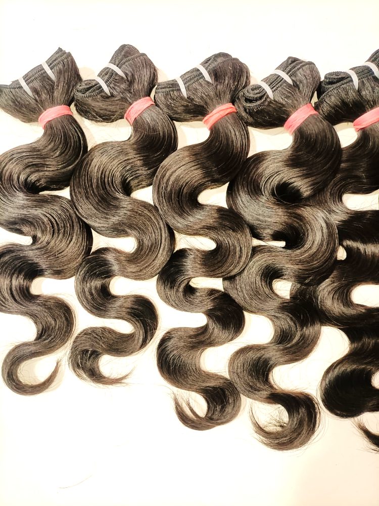 MG Hair Machine Weft Hair Extension – Body Wave, Brown, 16" - Premium Indian Human Hair Extensions Wholesale Supplier