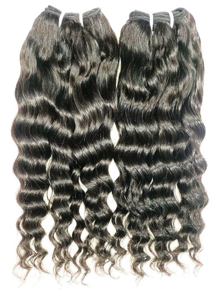 MG Hair Machine Weft Hair Extension – Deep Big Curly, 1B Natural Black, 16" - Premium Indian Human Hair Extensions Wholesale Supplier