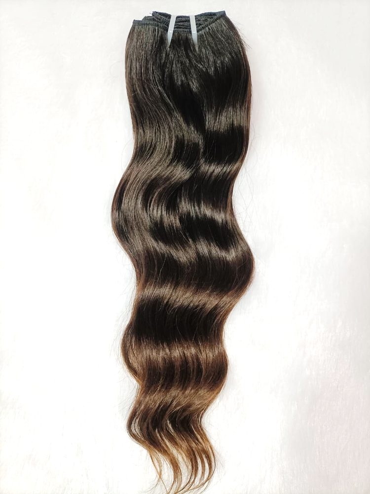 MG Hair Machine Weft Hair Extension – Raw Wavy, Natural Color, 12" - Premium Indian Human Hair Extensions Wholesale Supplier
