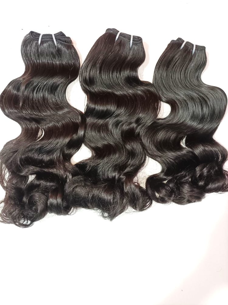 MG Hair Machine Weft Hair Extension – Bouncy Body Wave, 1B Natural Black, 20" - Premium Indian Human Hair Extensions Wholesale Supplier