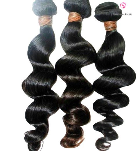 MG Hair Machine Weft Hair Extension – Loose Wave, Natural Brown, 20" - Premium Indian Human Hair Extensions Wholesale Supplier