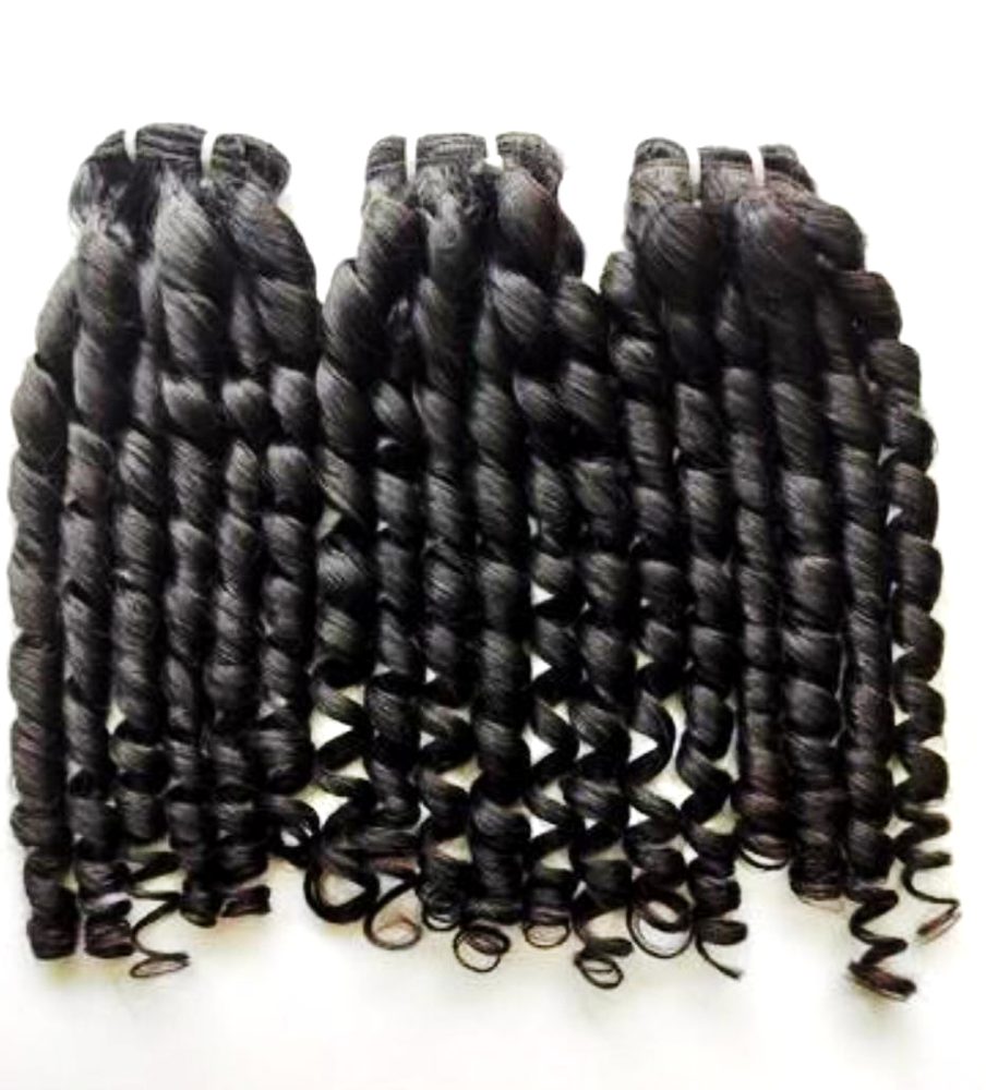MG Hair Machine Weft Hair Extension – Crochet Curly, #1 Jet Black, 30" - Premium Indian Human Hair Extensions Wholesale Supplier
