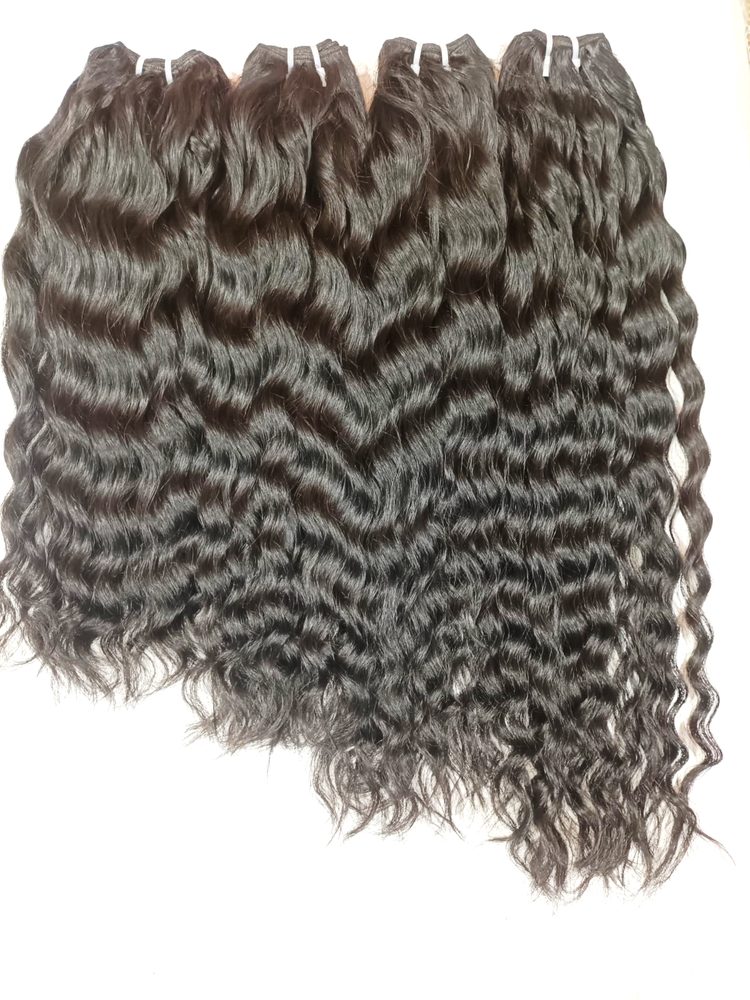 MG Hair Double Drawn Machine Weft Hair Extension – Deep Wave, Natural Color, 22" - Premium Indian Human Hair Extensions Wholesale Supplier
