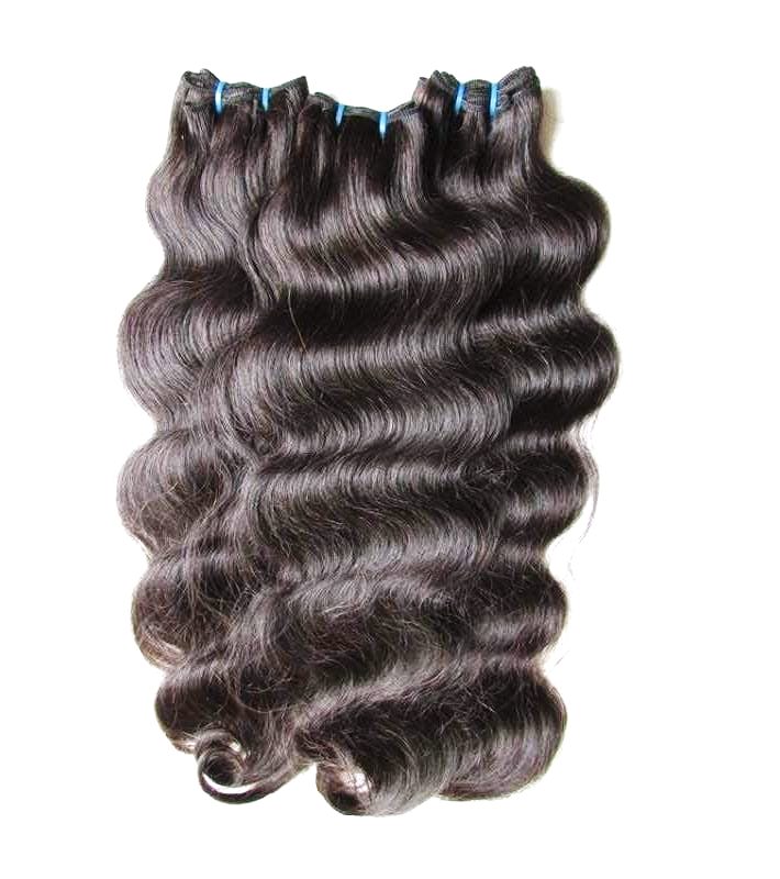 MG Hair Double Drawn Machine Weft Hair Extension – Ocean Wave, Natural Color, 24" - Premium Indian Human Hair Extensions Wholesale Supplier