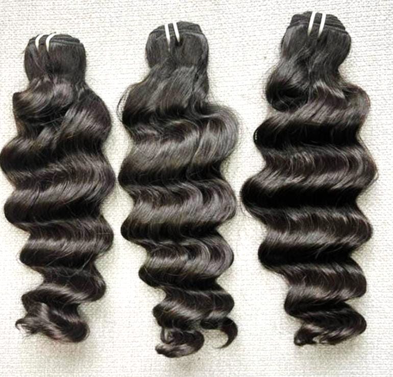 MG Hair Double Drawn Machine Weft Hair Extension – Big Deep Curly, Natural Color, 22" - Premium Indian Human Hair Extensions Wholesale Supplier