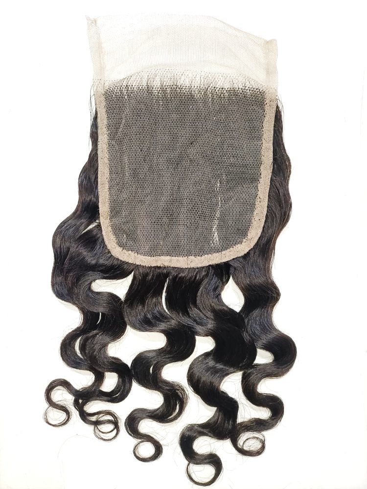 MG Hair HD 6x6 Lace Closure – Kinky Body Wave, 1B Natural Black, 14" - Premium Indian Human Hair Extensions Wholesale Supplier