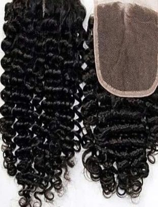 MG Hair HD 4x4 Lace Closure – Pixie Curly, Natural Black, 20" - Premium Indian Human Hair Extensions Wholesale Supplier