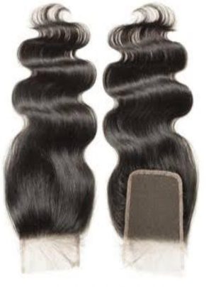 MG Hair 4x4 Lace Closure – Body Wave, 1B Natural Black, 18" - Premium Indian Human Hair Extensions Wholesale Supplier