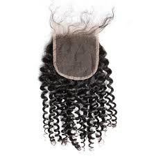 MG Hair HD 4x4 Lace Closure – Kinky Curly, 1B Natural Black, 14" - Premium Indian Human Hair Extensions Wholesale Supplier