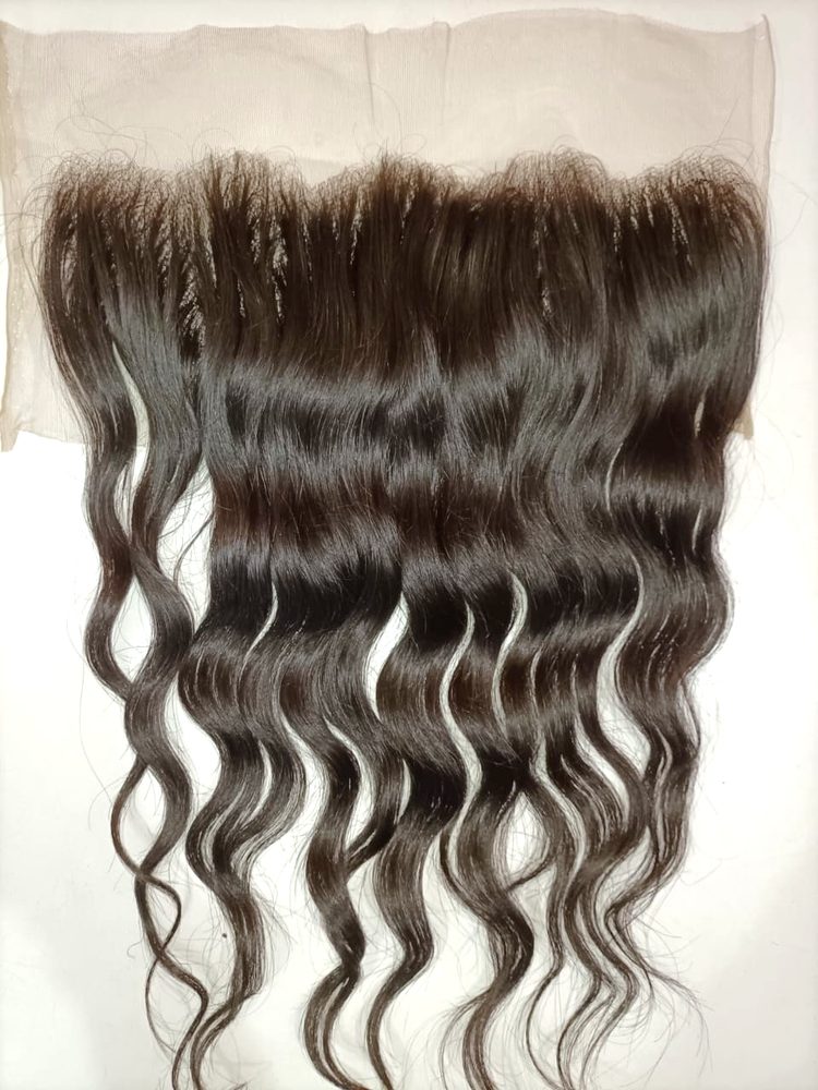 MG Hair 13x4 Frontal Lace Closure – Raw Wave, Natural Color, 16" - Premium Indian Human Hair Extensions Wholesale Supplier