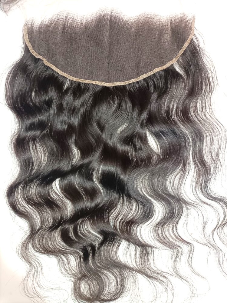 MG Hair HD 13x6 Frontal Lace Closure – Raw Curly, 1B Natural Black, 18" - Premium Indian Human Hair Extensions Wholesale Supplier