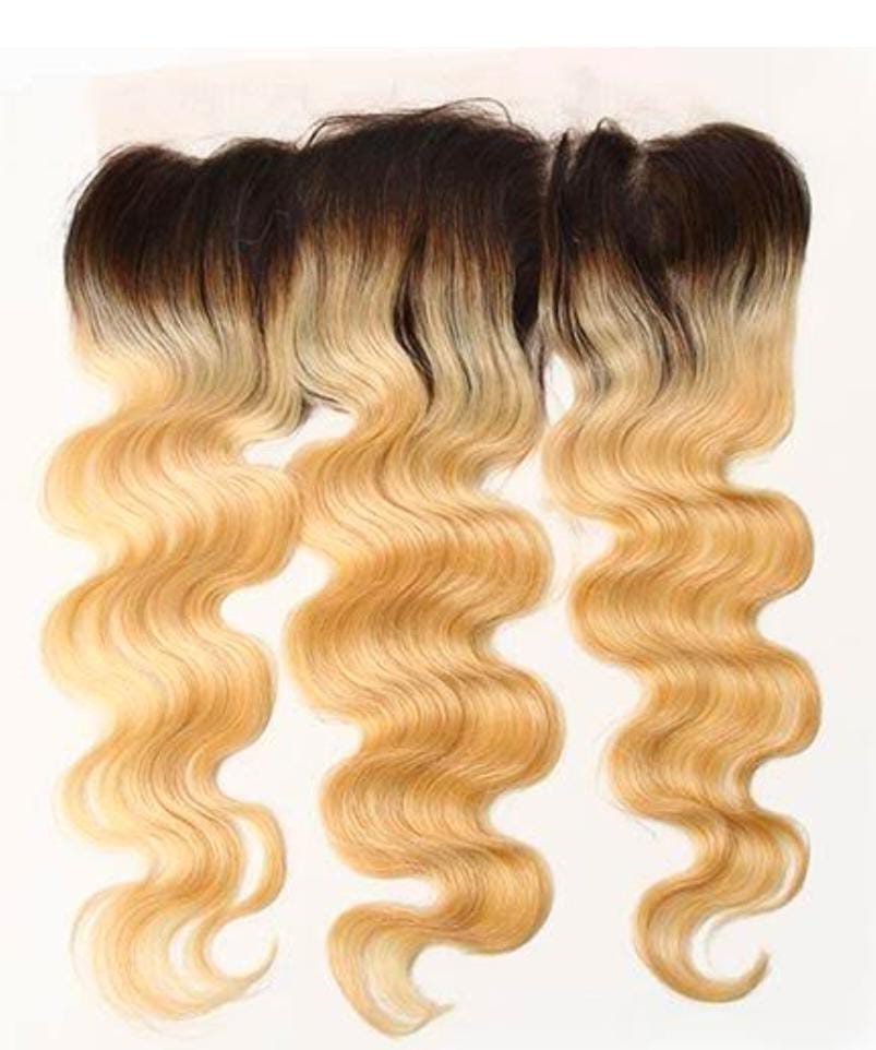 MG Hair 13x4 Frontal Lace Closure – Body Wave, #2/613 Highlight, 20" - Premium Indian Human Hair Extensions Wholesale Supplier
