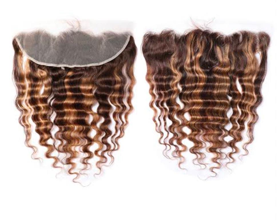 MG Hair HD 13x6 Frontal Lace Closure – Water Wave, #3/12, 22" - Premium Indian Human Hair Extensions Wholesale Supplier