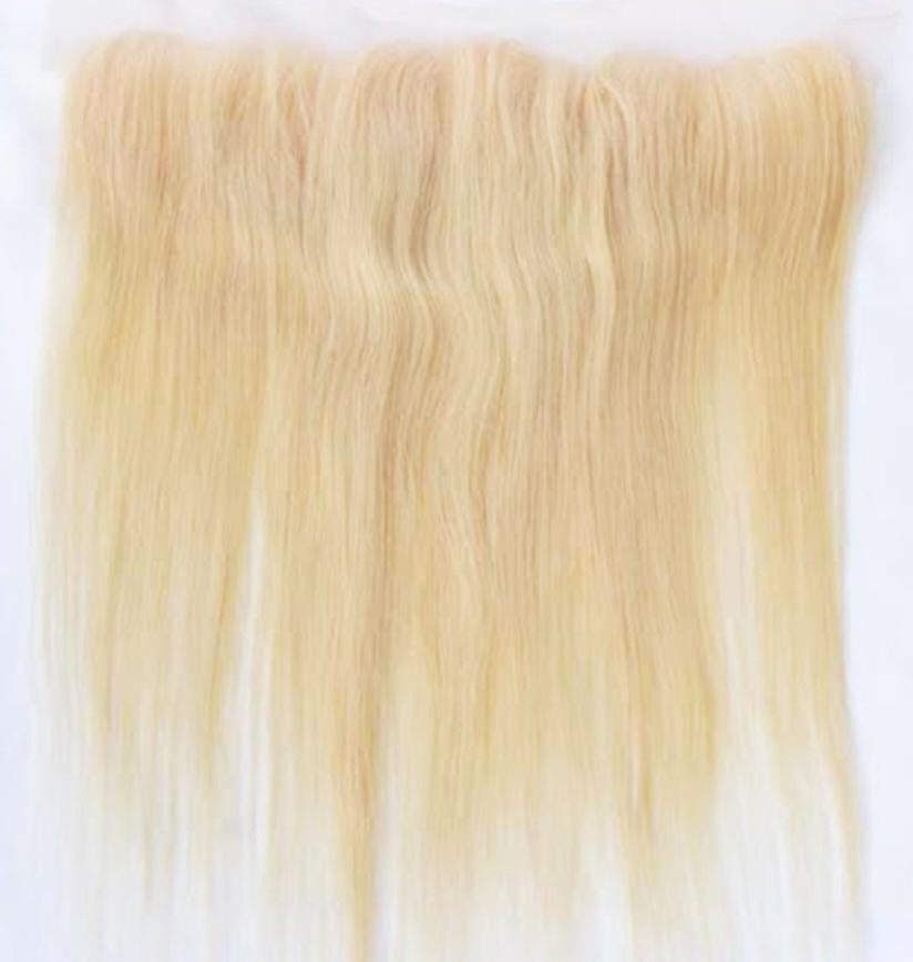 MG Hair HD 13x5 Frontal Lace Closure – Bone Straight, #613 Blonde, 24" - Premium Indian Human Hair Extensions Wholesale Supplier