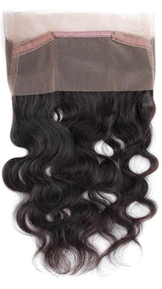 MG Hair 360 Frontal Lace Closure – Body Wave, 1B Natural Black, 18" - Premium Indian Human Hair Extensions Wholesale Supplier