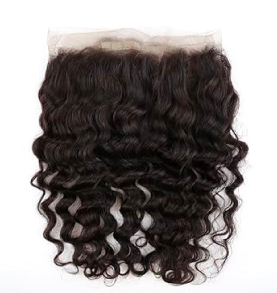 MG Hair 360 Frontal Lace Closure – Natural Curly, 1B Natural Black, 20" - Premium Indian Human Hair Extensions Wholesale Supplier