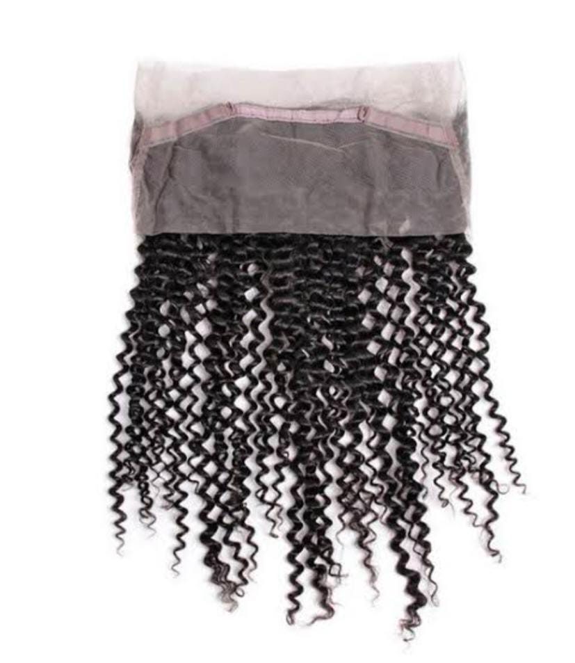 MG Hair HD 360 Frontal Lace Closure – Kinky Curly, 1B Natural Black, 22" - Premium Indian Human Hair Extensions Wholesale Supplier