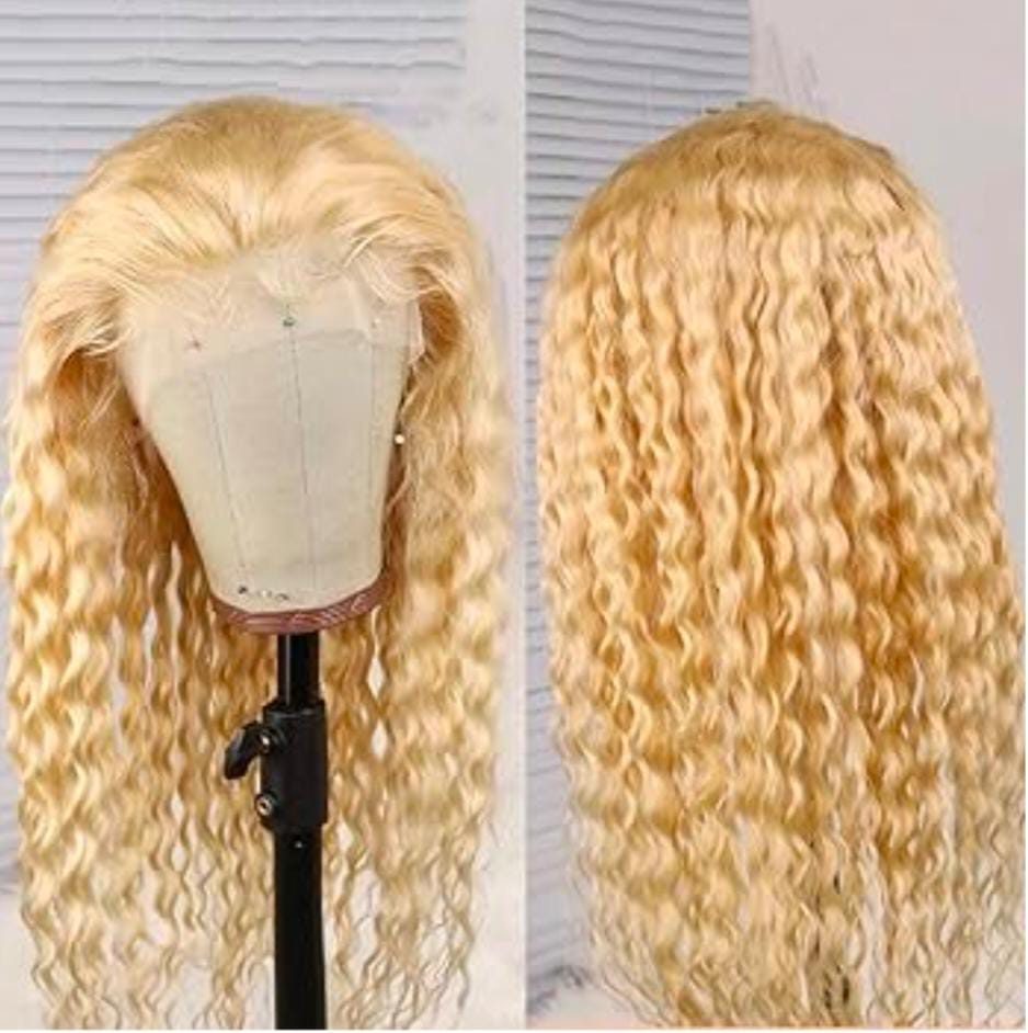 MG Hair 360 Frontal Lace Closure – Curly, #613 Blonde, 30" - Premium Indian Human Hair Extensions Wholesale Supplier