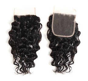 MG Hair HD 4x6 Lace Closure – N Curly, 1B Natural Black, 14" - Premium Indian Human Hair Extensions Wholesale Supplier